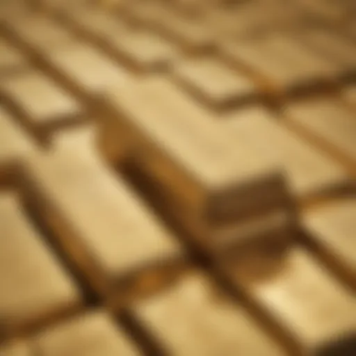 A close-up view of a gold bar reflecting market trends