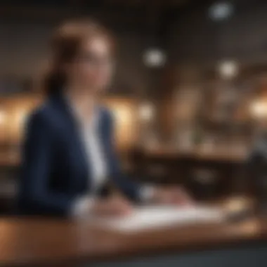 Presenting a Business Plan A successful self-employed individual presenting their business plan