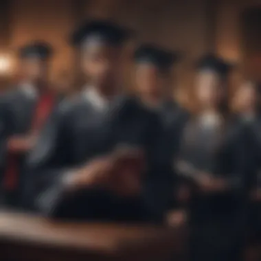 Diverse Graduates in Various Fields A diverse group of graduates showcasing their degrees