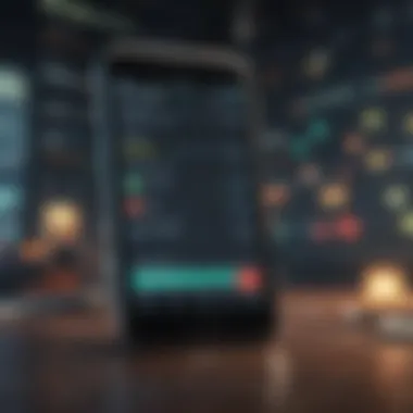 Mobile Apps Revolutionizing Stock Trading An illustration showing various mobile apps for stock trading
