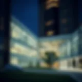 Business school campus showcasing modern architecture