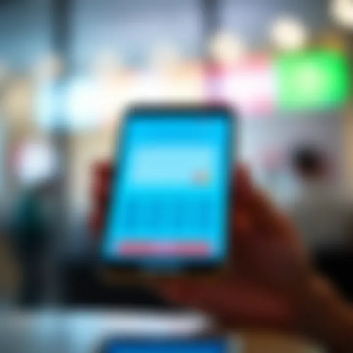 Close-up of a smartphone displaying an e-payment app