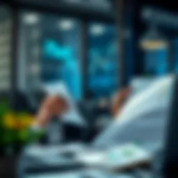 Businessman analyzing financing options