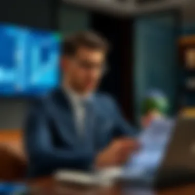 Evaluating Investment Opportunities Investor evaluating business proposals
