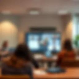 An engaging online classroom environment showcasing diverse learners