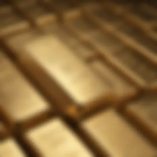 A stunning close-up of a 1 oz gold bar, highlighting its shiny surface and intricate details.