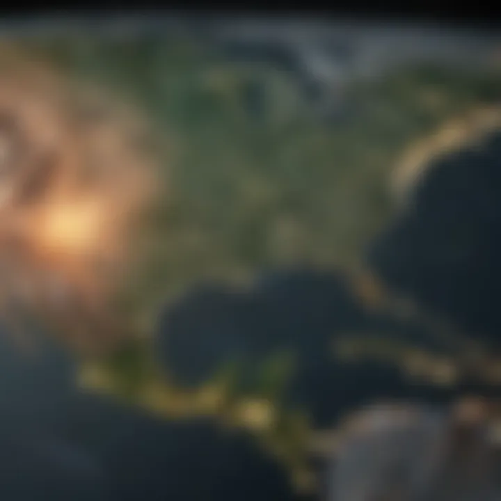 Map highlighting regional contributions to the tech industry growth