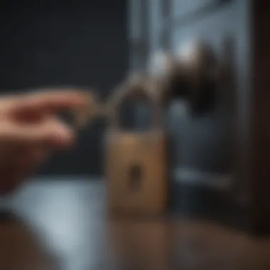 Ensuring Transaction Security A secure lock symbolizing safety in online transactions