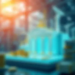 Conceptual illustration of industrial bank savings accounts