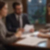 A couple discussing their future together with legal documents on the table