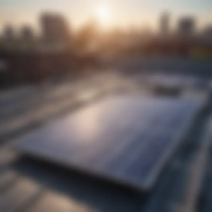 Solar panel installation on a rooftop