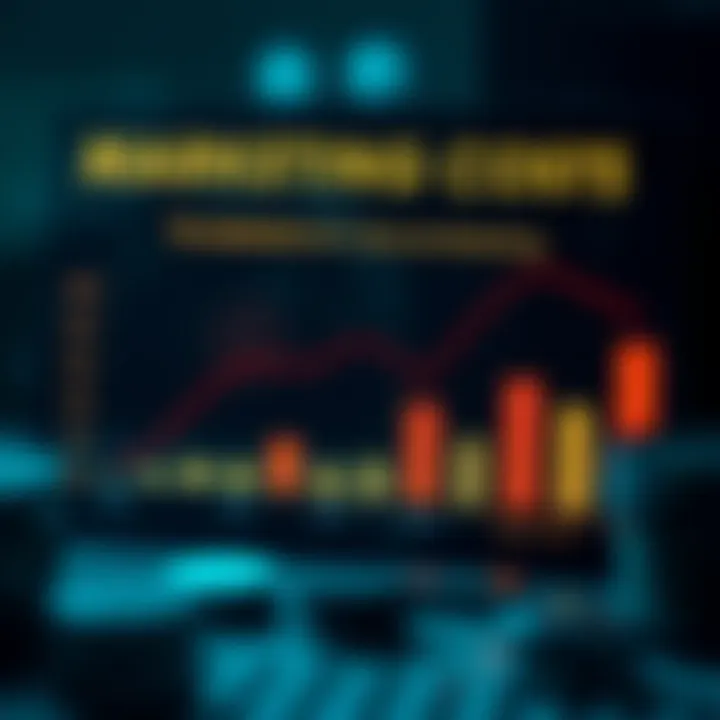 A graph representing the comparison of traditional marketing vs digital marketing costs.
