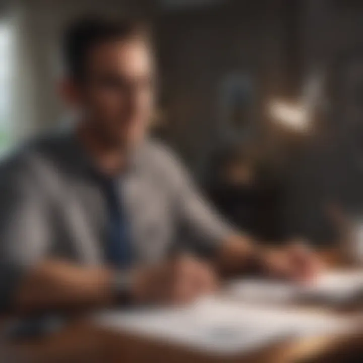 A financial planner creating a budget for mortgage payments